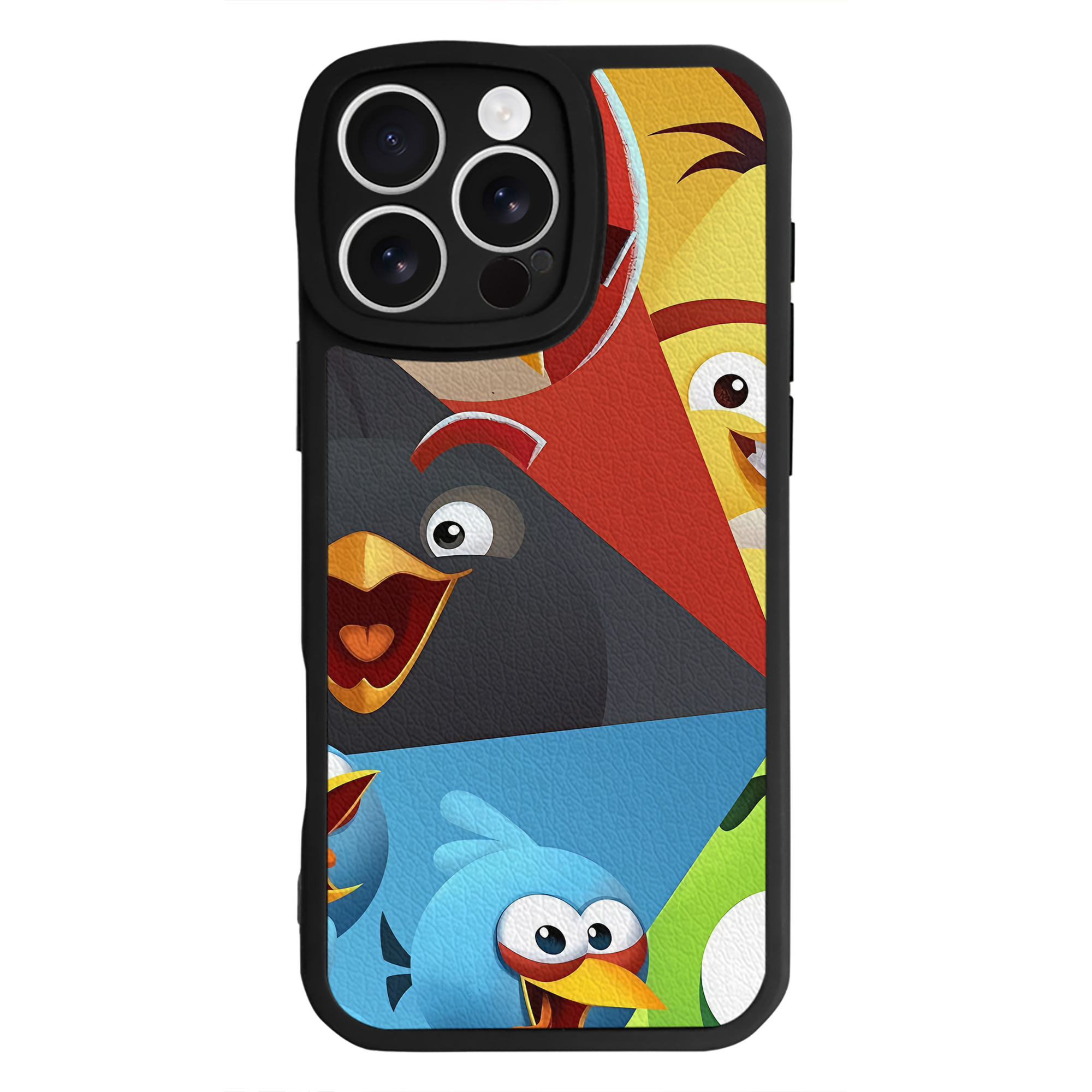 （画像用） Angry Birds アングリーバード 【iPhone 16シリーズ対応】シリコンスマホケース（レザー調） 材質：シリコン